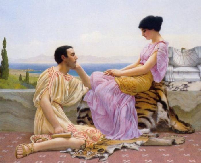 John William Godward Youth and Time oil painting image
